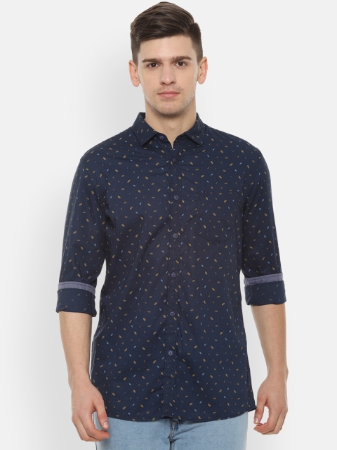 

Allen Solly Sport Men Navy Blue Regular Fit Printed Casual Shirt