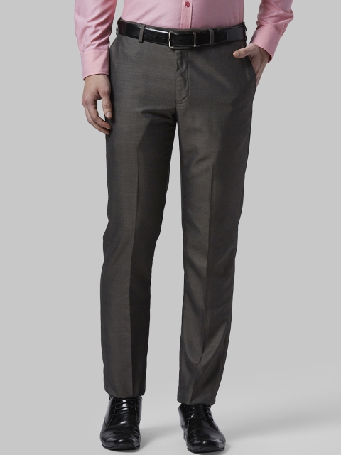 

Park Avenue Men Grey Regular Fit Solid Formal Trousers