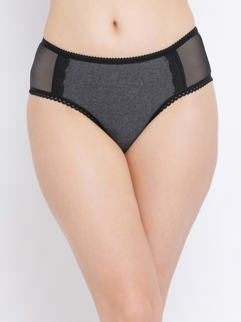 

Clovia Women Grey Solid Hipster Briefs PN3306D05XL