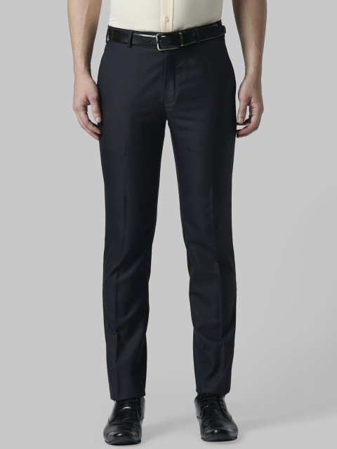 

Park Avenue Men Navy Blue Slim Fit Solid Formal Trousers