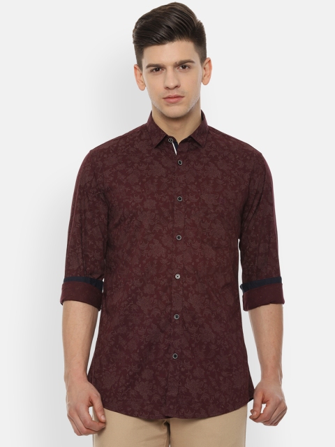 

Van Heusen Sport Men Maroon Slim Fit Printed Casual Shirt