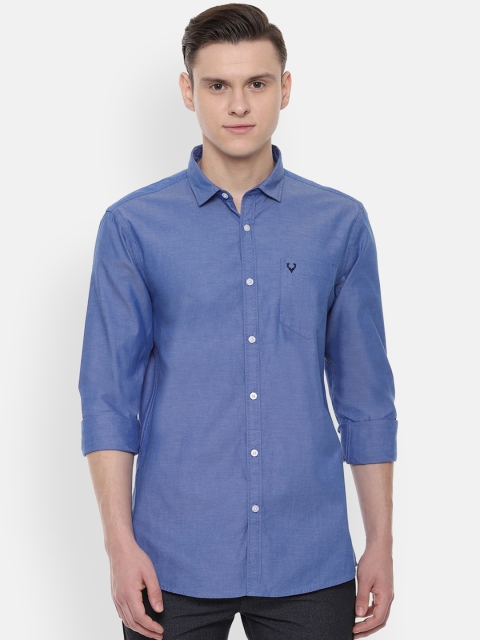 

Solly Jeans Co. Men Blue Regular Fit Solid Casual Shirt