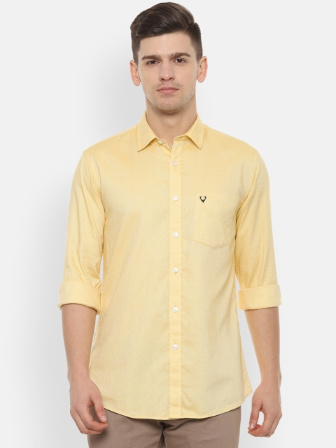 

Allen Solly Men Yellow Slim Fit Solid Casual Shirt