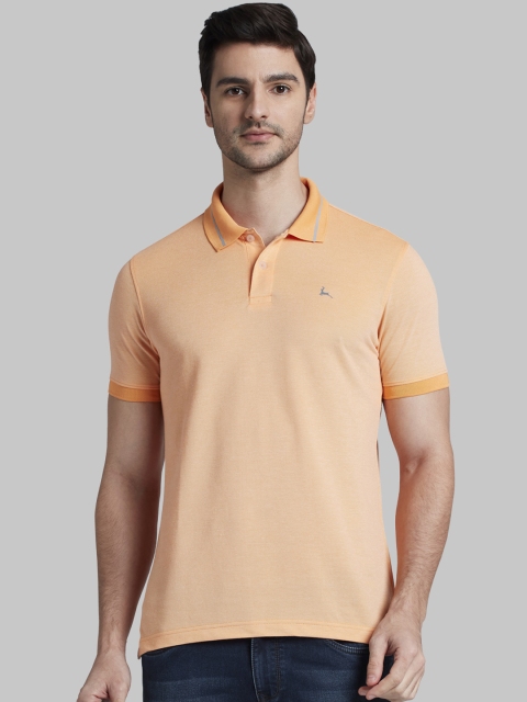 

Parx Men Orange Solid Polo Collar T-shirt