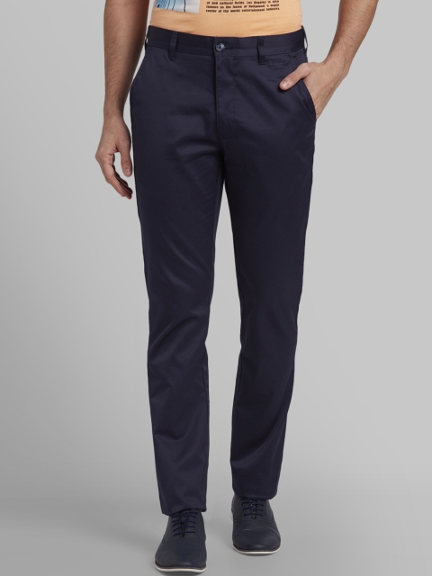 

Parx Men Blue Slim Fit Solid Regular Trousers