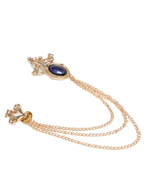 

Alvaro Castagnino Men Gold-Toned & Blue Metal Lapel Pin