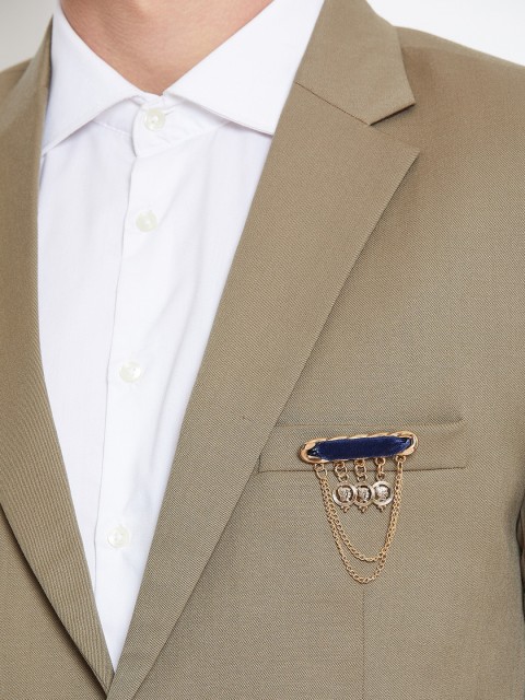 

Alvaro Castagnino Men Gold-Toned & Blue Metal Lapel Pin
