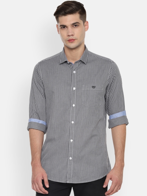 

Van Heusen Sport Men Black & White Slim Fit Checked Casual Shirt