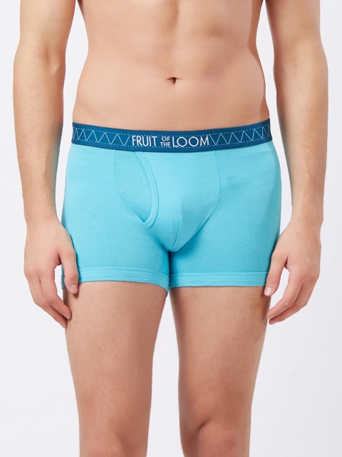 

Fruit of the loom Men Blue Solid Trunks MTR12-A1S1