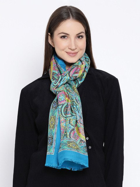 

SHINGORA Women Blue & Pink Printed Stole