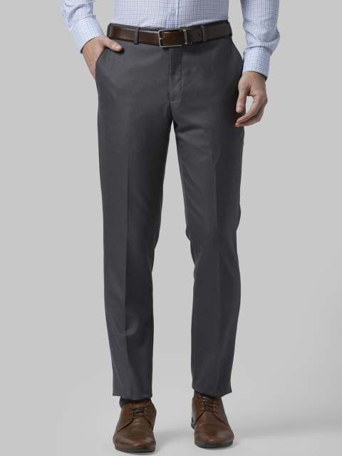 

Park Avenue Men Grey Regular Fit Solid Formal Trousers