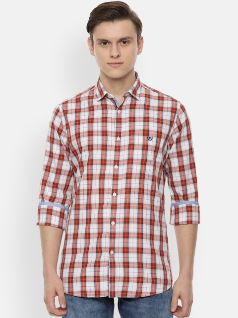 

Van Heusen Sport Men Red Slim Fit Checked Casual Shirt