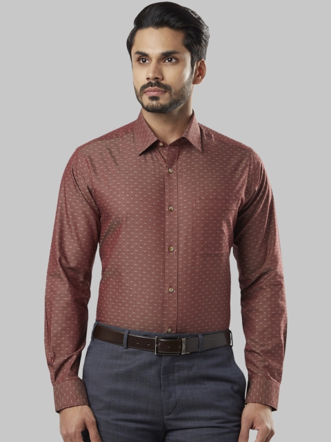 

Raymond Men Brown Slim Fit Printed Formal Shirt