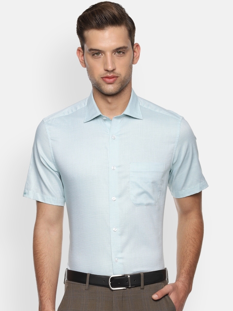 

Louis Philippe Men Green Regular Fit Printed Formal Shirt