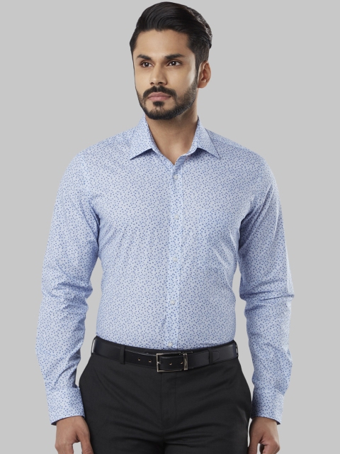 

Raymond Men Blue Regular Fit Printed Formal Shirt
