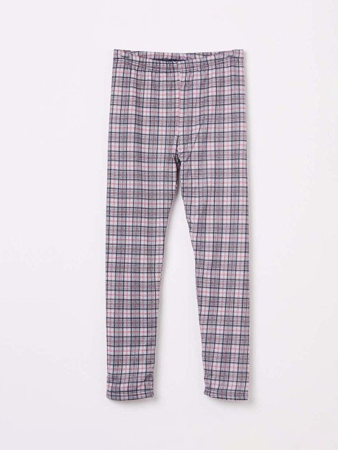 Fame Forever by Lifestyle Girls Grey Checked Ankle-Length Leggings