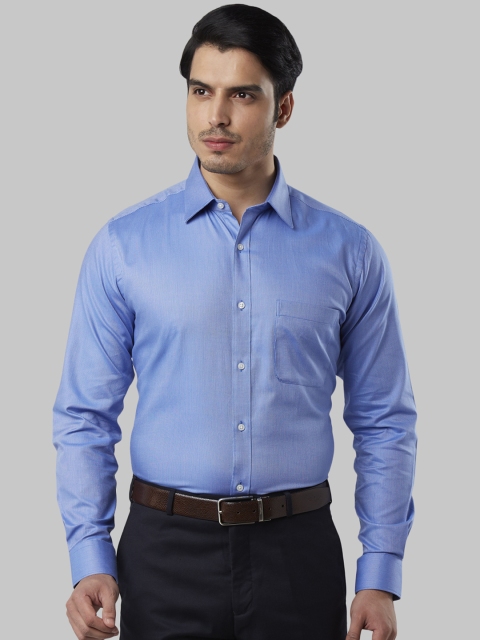 

Raymond Men Blue Slim Fit Solid Formal Shirt
