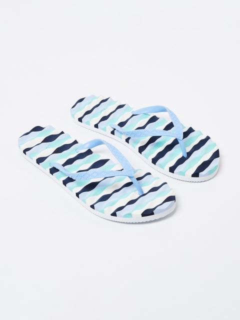 

Ginger by Lifestyle Women Blue Printed Thong Flip-Flops