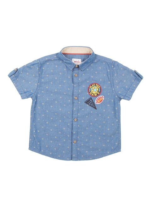 

Donuts Boys Blue Regular Fit Printed Casual Shirt