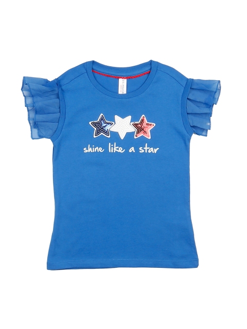

U.S. Polo Assn. Girls Blue Printed Top