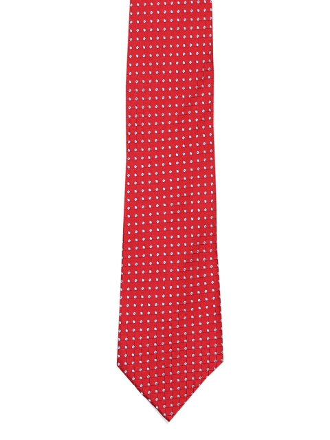 

Peter England Red Woven Design Broad Tie