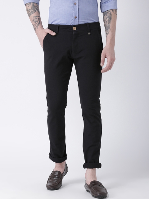 

JUMP USA Men Black Relaxed Solid Slim Fit Solid Chinos