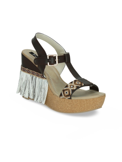 

Kielz Women Coffee Brown Printed Heels