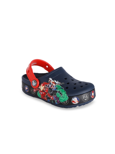 

Crocs Boys Navy Blue & Red Clogs