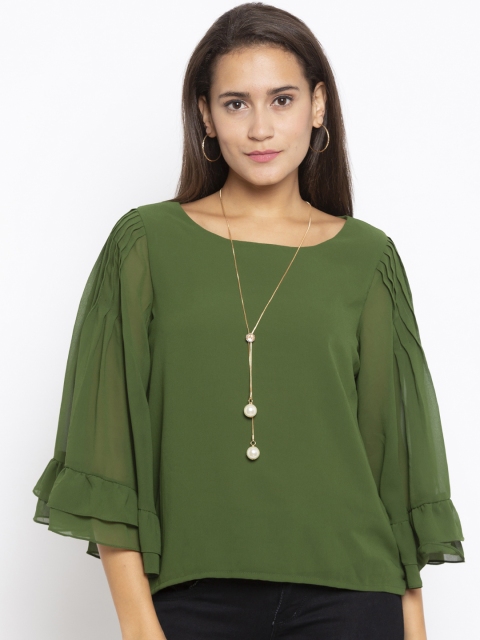 

Iti Women Green Solid Top