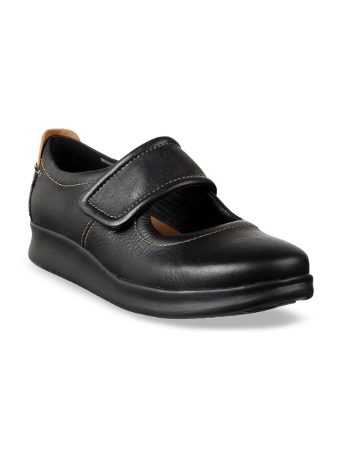 

Clarks Women Black Leather Slip-On Sneakers