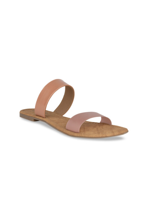 

SOLES Women Pink Solid Open Toe Flats