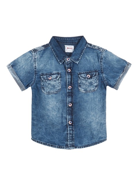 

Donuts Boys Blue Regular Fit Faded Denim Casual Shirt