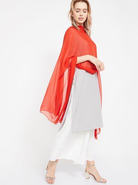 

Melange by Lifestyle Red Solid Dupatta