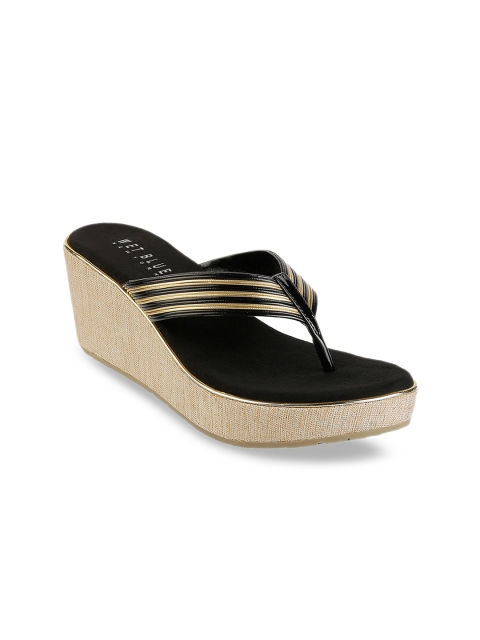 

Wet Blue Women Black Striped Heels