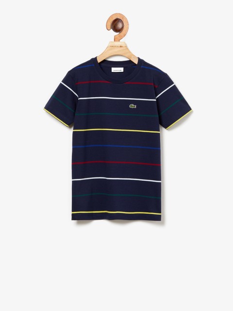 

Lacoste Boys Multicoloured Striped Round Neck T-shirt, Multi
