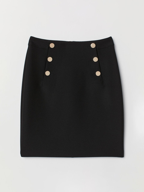 

H&M Black Knee-Length Skirt