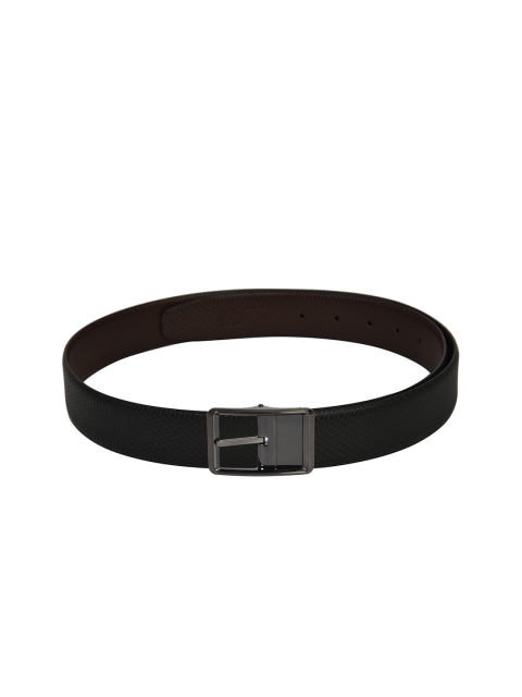 

Second SKIN Men Black & Brown Textured Reversible Genuine Leather Belt