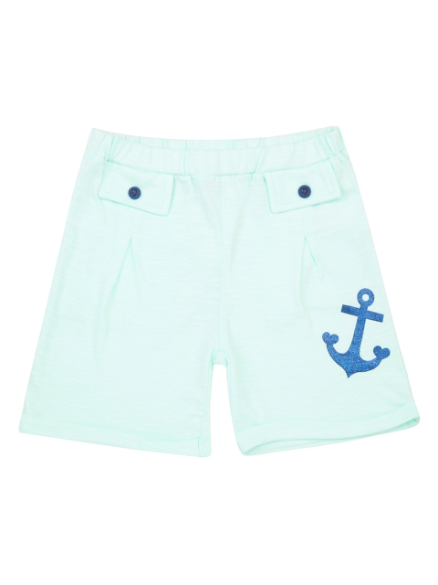 Donuts Girls Blue Printed Regular Fit Regular Shorts