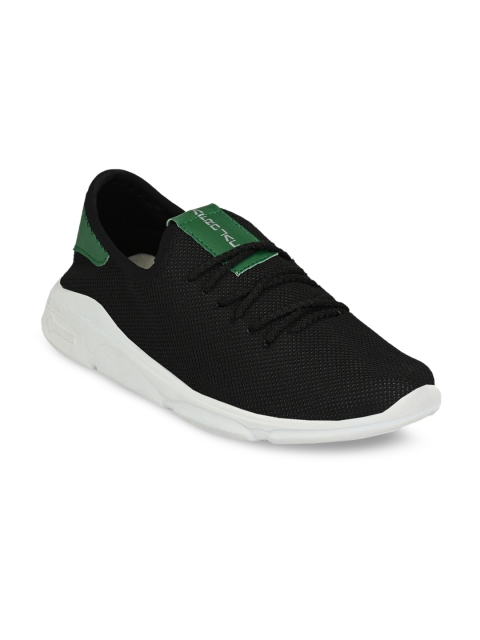 

AfroJack Men Green & Black Woven Design Sneakers