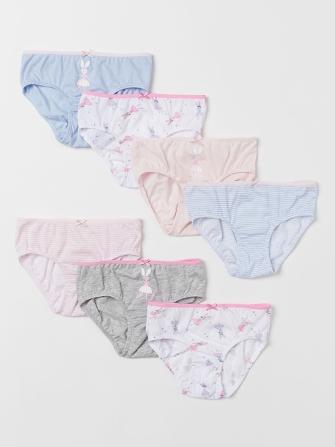 

H&M Girls 7-pack cotton briefs 0530235019, Pink