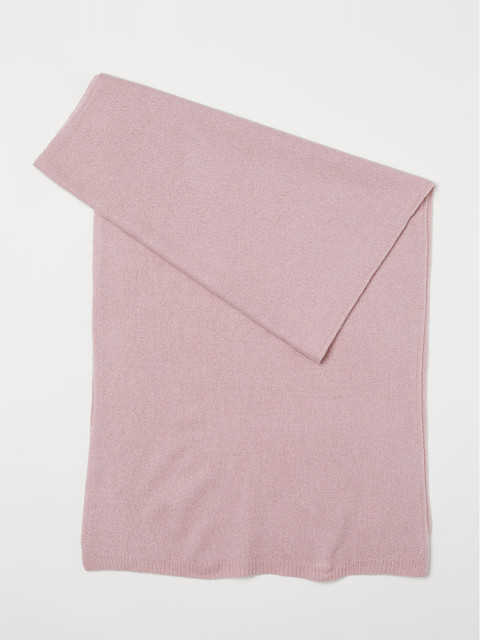 

H&M Women Pink Solid Cashmere Scarf