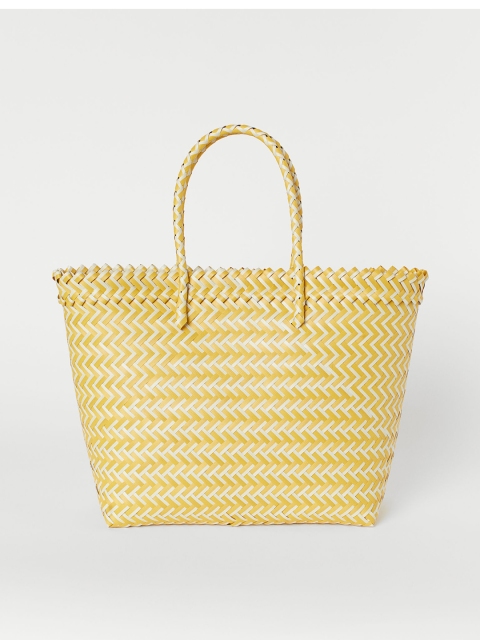 

H&M Women Yellow Braided Shopper