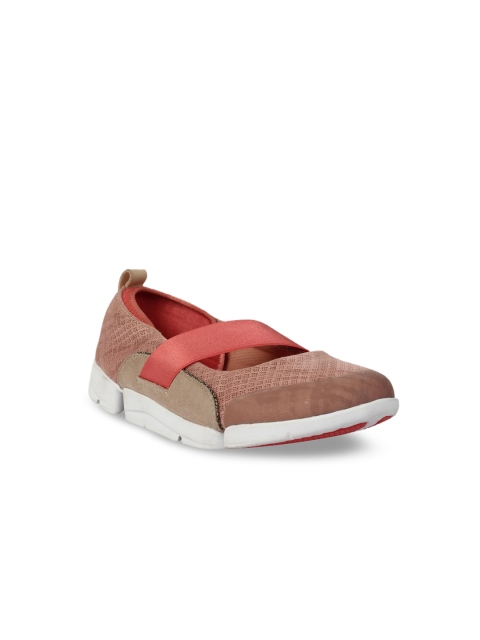 

Clarks Women Pink Leather Slip-On Sneakers