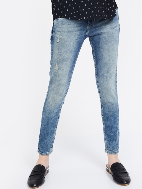

Fame Forever by Lifestyle Women Blue Skinny Fit Mid-Rise Low Distress Jeans