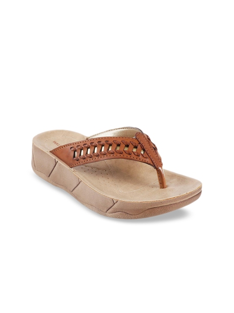 

WALKWAY Women Tan Brown Solid Flatform