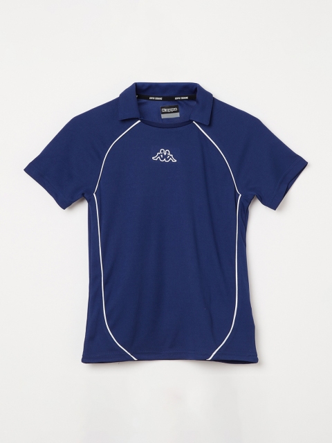 

Kappa Boys Blue Solid Polo Collar T-shirt