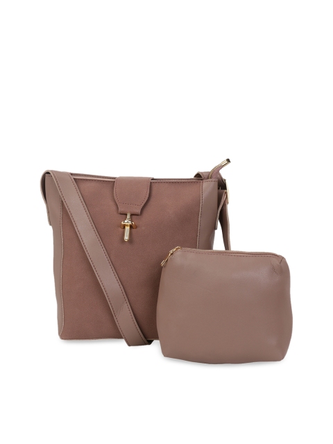 

Satchel Bags Mauve Solid Shoulder Bag