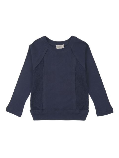 

Cherokee Girls Navy Blue Self Design Top