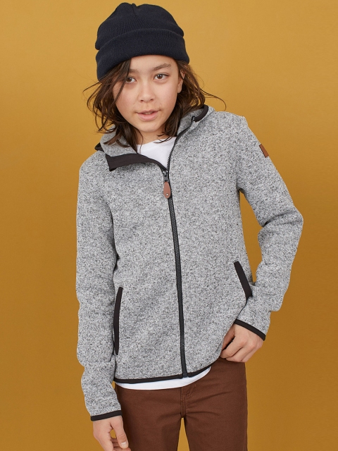 

H&M Boys Grey Solid Knitted fleece Sweatshirt