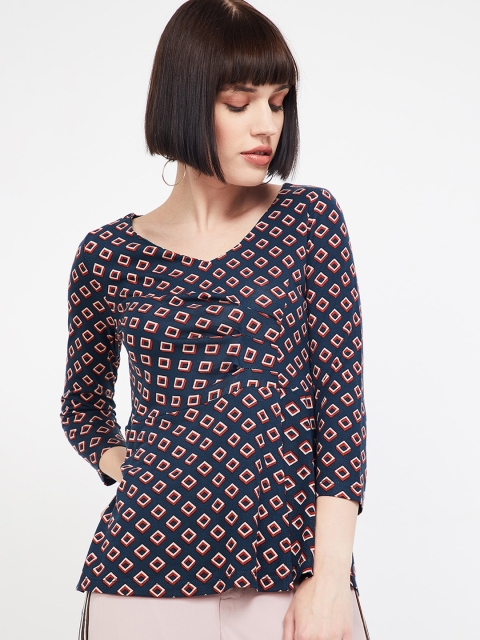 

CODE by Lifestyle Women Blue Printed Top